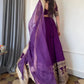 Embroidered Silk Georgette Lehenga & Pure Georgette Blouse With Organza Dupatta