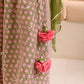 Girls Olive-Green Ethnic Booti Printed Cotton Circular Lehenga & Choli With Dupatta