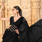 Embellished Sequinned Satin Heavy Work Saree with Embellished Border