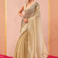 Embellished Sequinned Satin Heavy Work Saree with Embellished Border