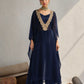 Women Embroidered Kaftan With Cami & Straight Pants