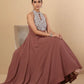 Women Ethnic Motifs Embroidered Panelled Silk Georgette Kurta with Palazzos