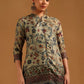 Mandarin Collar Printed Ethnic Tunic