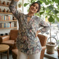 Ethnic Motifs Printed V-Neck Pure Cotton Kurti