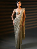 Ready To Wear Premium Luxe Sequin Infused Saree with Designer Unstitched Blouse
