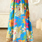 Girls Multi Ethnic Floral Print Satin Circular Lehenga & Choli With Dupatta
