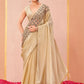 Embellished Sequinned Satin Heavy Work Saree with Embellished Border