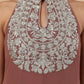 Women Ethnic Motifs Embroidered Panelled Silk Georgette Kurta with Palazzos