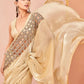 Embellished Sequinned Satin Heavy Work Saree with Embellished Border