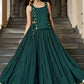 Mirror Work Chiffon Navratri Wear Crop Top Lehenga