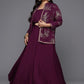 Plus size printed top and jacket with skirt co-ord set for women, view 3