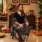 Women Ethnic Motifs Embroidered Regular Velvet Kurta with Farshi & With Dupatta
