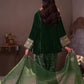 Women Ethnic Motifs Embroidered Regular Velvet Kurta with Farshi & With Dupatta