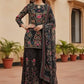 Women Ethnic Motifs Printed Silk Crepe Kurta with Sharara & With Dupatta