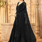 Embellished Sequinned Satin Heavy Work Saree with Embellished Border