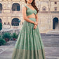Stunning Georgette Sequins Embroidered Ethnic Event Lehenga Choli