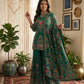 Women Ethnic Motifs Printed Silk Crepe Kurta with Sharara & With Dupatta