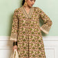 Women Off White & Green Floral Kurta With Pencil Pants & Dupatta