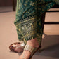 Women Ethnic Motifs Embroidered Regular Velvet Kurta with Farshi & With Dupatta