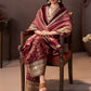 Women Ethnic Motifs Embroidered Regular Velvet Kurta with Farshi & With Dupatta