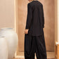 Floral Embroidered Pleated Sequined A-Line Fusion Kurti with Dhoti Pant