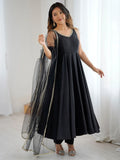 Chanderi Silk Lace Work Festive Wear Anarkali Suit