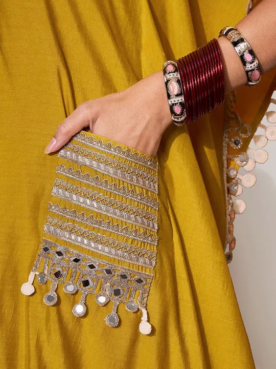 Women Embellished Tunic With Trousers Co-Ords