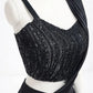 Black Embellished Poly Georgette Fusion Saree