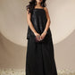 Women Black/Brown Sequin Strappy Top With Flared Pants