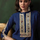 Embellished Mirror Work Roman Silk Tunic With Dhoti Pant
