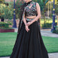 Graceful Black Embroidered Organza Party Wear Lehenga Choli
