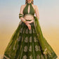 Dazzling Green Sequins Mehendi Wear Lehenga Choli With Dupatta