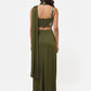 Women Crop Top Skirt Cape Indo Western Set