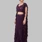 Embellished Indo-Western Women Crop Top Skirt Set