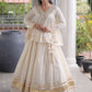 Green Gota-Laced Navratri Wear Lehenga With Peplum Top