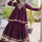 Green Gota-Laced Navratri Wear Lehenga With Peplum Top