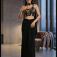 Lycra Black Designer Premium Ensemble Skirt Set Partywear