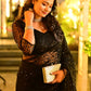 Black Sequins Work Net Party Wear Saree With Blouse