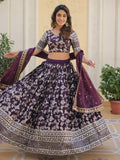 Embroidered Jacquard Reception Ready to Wear Lehenga Choli