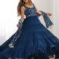 Embroidered Georgette Anarkali Gown With Dupatta
