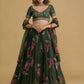 Embroidered Sequinned Semi-Stitched Lehenga & Unstitched Blouse With Dupatta