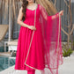 Chanderi Silk Lace Work Festive Wear Anarkali Suit