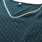 Women's Navy Blue Top to Toe Printed Fusion Sharara Sets With Dupatta