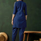 Embellished Mirror Work Roman Silk Tunic With Dhoti Pant