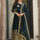 Intricate Georgette Sequins Embroidered Gown With Dupatta