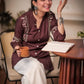 Women Ethnic Motifs Embroidered Mandarin Collar A-Line Tunic