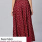 Maroon Ethnic Motif Printed Rayon Flared Women Palazzo With One Pocket