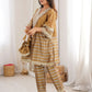 Incredible Golden Mirror Work Tissue Party Wear Co-ord Set With Batwa