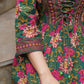 Floral Printed V-Neck, A-Line Tie-Ups Peplum Print Cotton Top