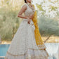 Kiara Advani Inspired White Embroidered Georgette Bridal Lehenga Choli
